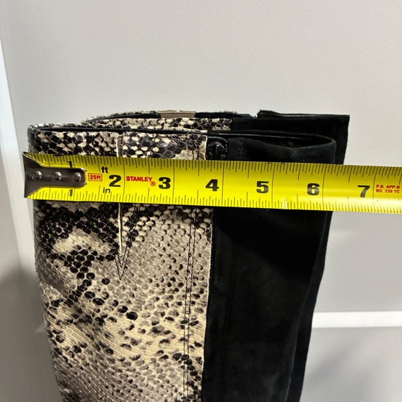Pour La Victoire knee high snake print and suede boots - Picture 10 of 11